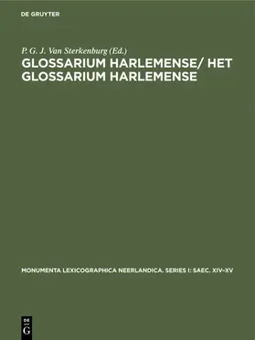 Van Sterkenburg |  Glossarium Harlemense/ Het Glossarium Harlemense | eBook | Sack Fachmedien