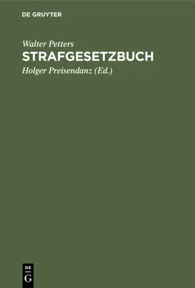 Petters / Preisendanz |  Strafgesetzbuch | eBook | Sack Fachmedien