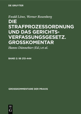 Dünnebier / Löwe / Gollwitzer |  §§ 213–444 | eBook | Sack Fachmedien