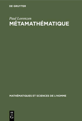 Lorenzen |  Métamathématique | eBook | Sack Fachmedien