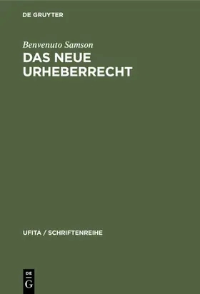 Samson |  Das neue Urheberrecht | eBook | Sack Fachmedien