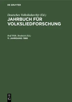 Brednich |  1966 | eBook | Sack Fachmedien