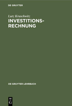 Kruschwitz |  Investitionsrechnung | eBook | Sack Fachmedien