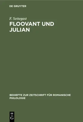 Settegast |  Floovant und Julian | eBook | Sack Fachmedien