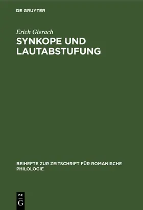 Gierach |  Synkope und Lautabstufung | Buch |  Sack Fachmedien