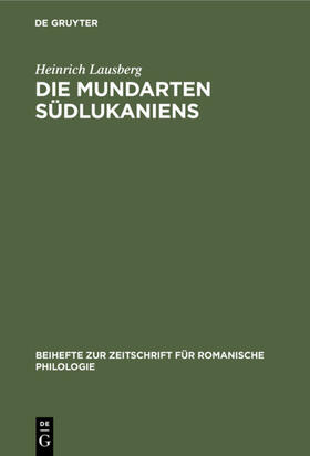 Lausberg |  Die Mundarten Südlukaniens | eBook | Sack Fachmedien