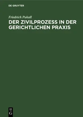 Pukall |  Der Zivilprozeß in der gerichtlichen Praxis | Buch |  Sack Fachmedien