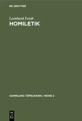 Fendt |  Homiletik | Buch |  Sack Fachmedien