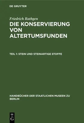 Rathgen |  Stein und Steinartige Stoffe | Buch |  Sack Fachmedien