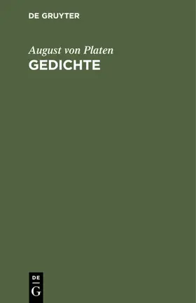 Platen | Gedichte | E-Book | sack.de