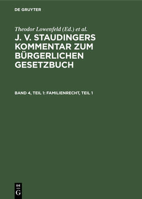 Lowenfeld / Riezler |  Familienrecht, Teil 1 | eBook | Sack Fachmedien