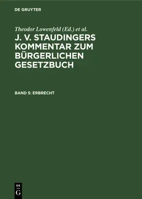 Riezler / Lowenfeld |  Erbrecht | Buch |  Sack Fachmedien