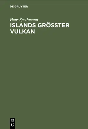 Spethmann |  Islands grösster Vulkan | eBook | Sack Fachmedien