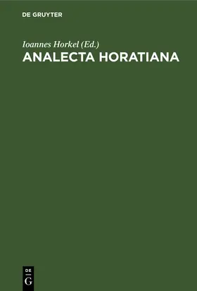 Horkel |  Analecta Horatiana | Buch |  Sack Fachmedien