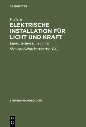 Stern |  Elektrische Installation für Licht und Kraft | Buch |  Sack Fachmedien