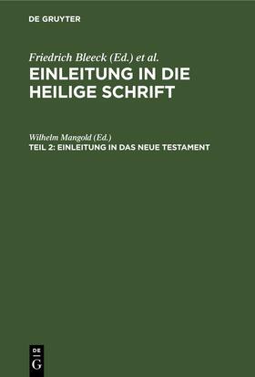 Mangold |  Einleitung in das Neue Testament | eBook | Sack Fachmedien