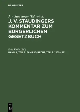 Keidel |  Familienrecht, Teil 2: 1589¿1921 | Buch |  Sack Fachmedien