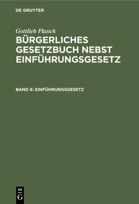 Planck |  Einführungsgesetz | eBook | Sack Fachmedien