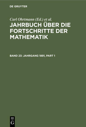 Ohrtmann / Henoch / Lampe |  Jahrgang 1891 | eBook | Sack Fachmedien