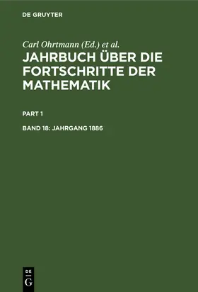 Lampe / Ohrtmann / Henoch |  Jahrgang 1886 | Buch |  Sack Fachmedien