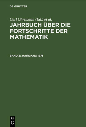 Lampe / Ohrtmann / Henoch |  Jahrgang 1871 | Buch |  Sack Fachmedien
