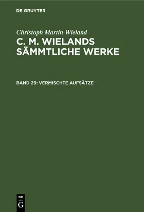 Wieland |  Vermischte Aufsätze | eBook | Sack Fachmedien