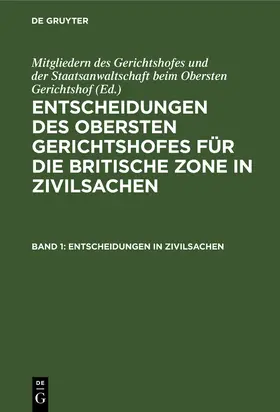  Entscheidungen in Zivilsachen | Buch |  Sack Fachmedien