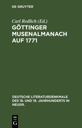 Redlich |  Göttinger Musenalmanach auf 1771 | eBook | Sack Fachmedien