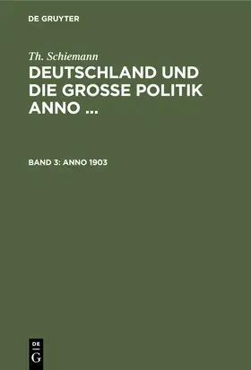 Schiemann |  Anno 1903 | Buch |  Sack Fachmedien