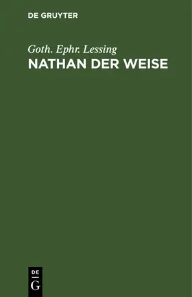 Lessing |  Nathan der Weise | Buch |  Sack Fachmedien