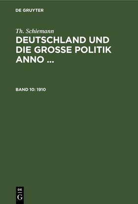 Schiemann |  1910 | eBook | Sack Fachmedien