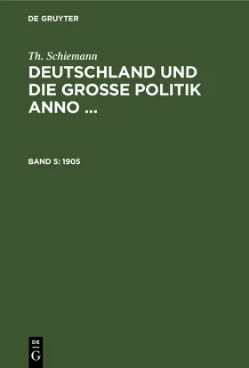 Schiemann |  1905 | eBook | Sack Fachmedien