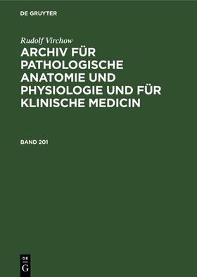 Virchow |  Rudolf Virchow: Archiv für pathologische Anatomie und Physiologie und für klinische Medicin. Band 201 | eBook | Sack Fachmedien