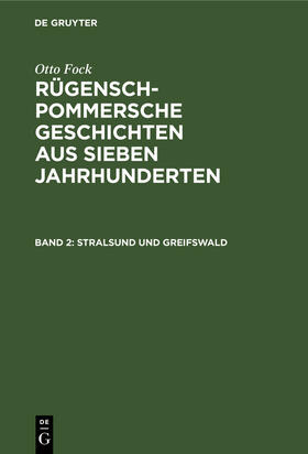 Fock |  Stralsund und Greifswald | Buch |  Sack Fachmedien