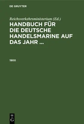 Reichsverkehrsministerium |  1900 | Buch |  Sack Fachmedien