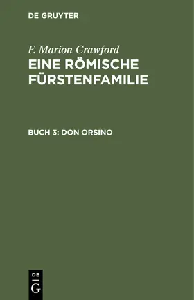 Crawford / Höpfner |  Don Orsino | Buch |  Sack Fachmedien