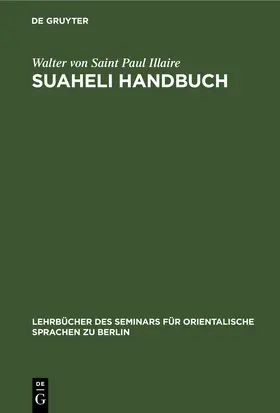 Saint Paul Illaire |  Suaheli Handbuch | eBook | Sack Fachmedien