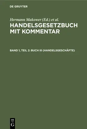 Makower / Loewe |  Buch III (Handelsgeschäfte) | eBook | Sack Fachmedien