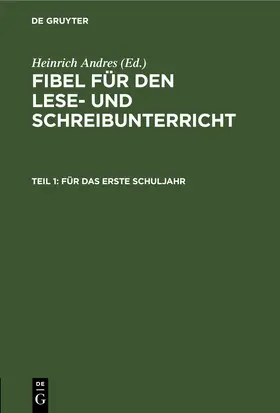 Andres |  Für das erste Schuljahr | eBook | Sack Fachmedien