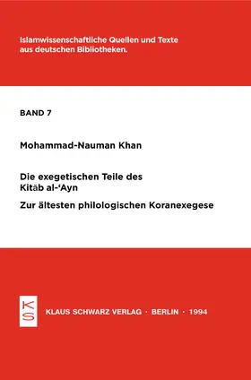 Khan |  Die exegetischen Teile des Kitab al-'Ayn | eBook | Sack Fachmedien