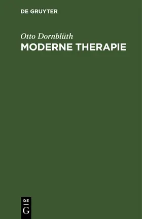 Dornblüth |  Moderne Therapie | Buch |  Sack Fachmedien