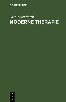 Dornblüth |  Moderne Therapie | eBook | Sack Fachmedien