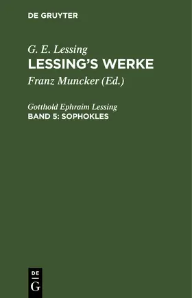 Lessing | Sophokles | E-Book | sack.de