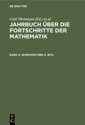 Lampe / Ohrtmann / Henoch |  Jahrgang 1869 u. 1870. | Buch |  Sack Fachmedien