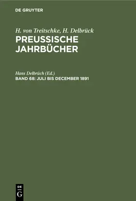 Delbrüch |  Juli bis December 1891 | Buch |  Sack Fachmedien