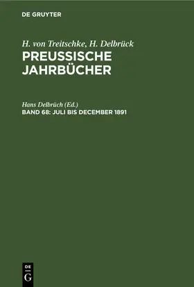 Delbrüch |  Juli bis December 1891 | eBook | Sack Fachmedien