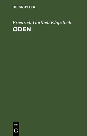 Klopstock |  Oden | eBook | Sack Fachmedien