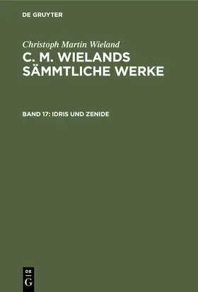 Wieland |  Idris und Zenide | Buch |  Sack Fachmedien