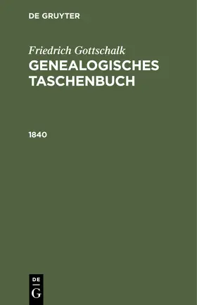 Gottschalk |  1840 | Buch |  Sack Fachmedien