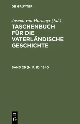 Hormayr |  1840 | Buch |  Sack Fachmedien